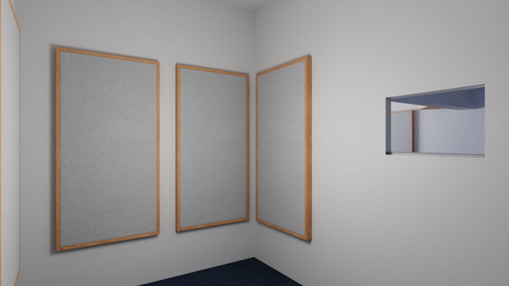 Акустични панели с видима дървена рамка